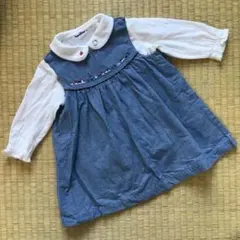 ファミリア　ジャンパースカート　長袖ブラウス　2点セット