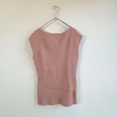 ジャスグリッティー JUSGLITTY リブニット ピンク M バックパールのサムネイル