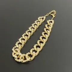 【希少】スワロフスキー ビッグチェーン ネックレス ゴールド ストーン刻印あり 希少】スワロフスキー ビッグチェーン ネックレス ゴールド ストーン