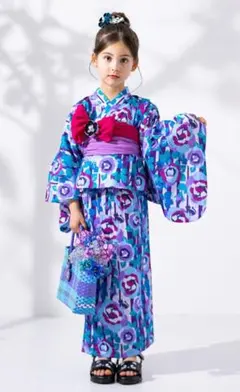 ANNASUIMINIアナスイミニ　キッズ 接触冷感　レトロローズ浴衣100cm 新品 アナスイミニ レトロローズ 浴衣 - メルカリ