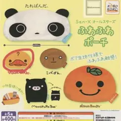San-X オールスターズ　ふわふわポーチ　かものはしかも。