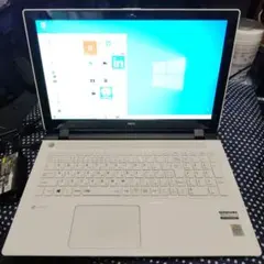 NEC LaVie ノートパソコン 本体 ホワイト 充電器なし 動作未確認