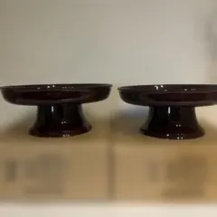 能登蔵出し 輪島塗 黒漆 縁金 高足皿 2客セット /時代 漆器 高坏 祭器 能登蔵出し 輪島塗 黒漆 縁金 高足皿 2客セット /時代 漆器 高坏 祭器