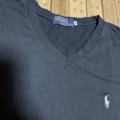 Polo ポロ　100% Cotton VネックTシャツ XL 黒