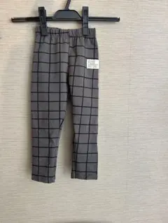 ZARA Kidsチェック柄レギンス グレー系 98cmカーボングレー