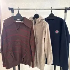 3点ゆったりセット出品してます。ニットパーカーユニクロGUなどL