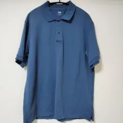 ユニクロ ブルー半袖ポロシャツ XLサイズ