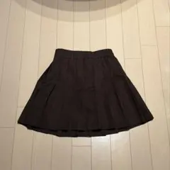 プリーツスカート ダークブラウン