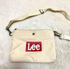 Lee ロゴ入り ベージュ サコッシュ ショルダーバッグ