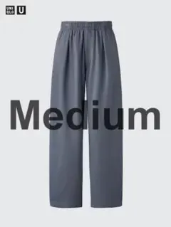 ライトウェイトスウェットワイドパンツ グレー Mサイズ ユニクロU 2025SS