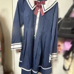 Amavel ストライプ セーラー ワンピース