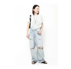 美品AP STUDIOシアーTシャツライトグレー ドゥーズィエムクラス ミューズのサムネイル