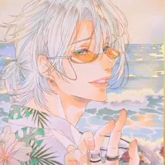 オリジナル手描きアナログイラスト原画色紙　「狂詩曲」