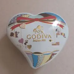 GODIVA ハート型缶 ゴールド内装