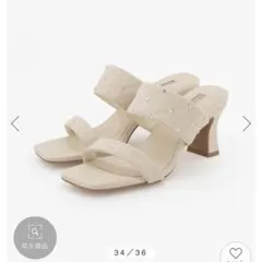 《タグ付き》RANDA ビジュー×キルティングサンダル