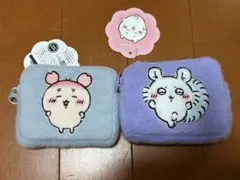 ちいかわ　ふわふわミニポーチ　モモンガ・カニちゃん(古本屋)2個セット
