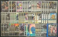 黒マーシャルDティーチ　デッキ　高レアリティ　ワンピースカード　公式スリーブ付き