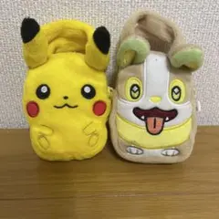 ポケモン　ピカチュウ&ワンパチ　フェルトポーチセット