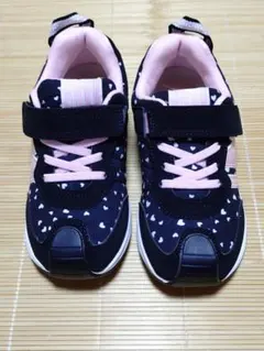 【試着のみ】イフミー・黒ピンク・ハート・18.5cm