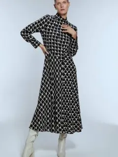 ZARA プリント柄 ワンピース