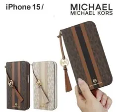 新品【MICHOEL KORSマイケルコース】iPhone15 スマホケース手帳