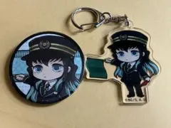 鬼滅の刃　墨絵風キャラバッジ　缶バッジ　時透無一郎　煉獄杏寿郎のサムネイル