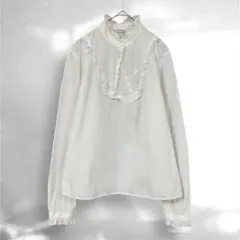 ロイスクレヨン　長袖ブラウス 美品】Lois CRAYON 長袖リボンブラウス M ベージュ - メルカリ