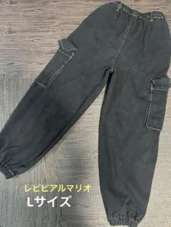 レピピアルマリオ repipi ブラックカーゴパンツ 4ポケット　L