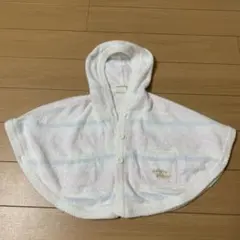 ジェラートピケ　ポンチョフード付きバスローブ 70-80cm