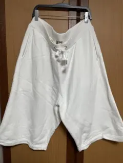 BLUE ホワイト　ショートパンツ　ハーフパンツ　スウェットハーフパンツ