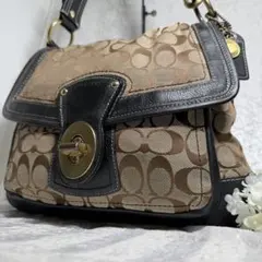 COACH シグネチャー y2k ワンショルダーバッグ レガシー ターンロック