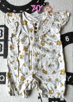 キムラタン 花柄ロンパース 70サイズ