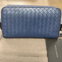 新品同様‼️ ボッテガヴェネタ　財布　長財布　イントレチャート　ラウンドファスナー