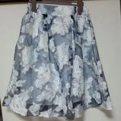 オーガンジー花柄スカート新品