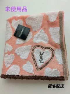 未使用品★イヴ・サンローラン　ハート柄タオルハンカチ