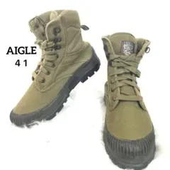 AIGLE　エーグル　ミリタリー　ブーツ　カーキ　グリーン　トレッキング　４１