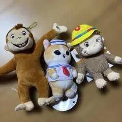 モンキー・猫・サル ぬいぐるみ 3体セット