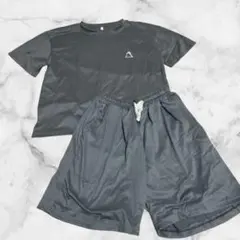 【美品】メンズ セットアップ L ダークグレー ランニング ジム ルームウェア