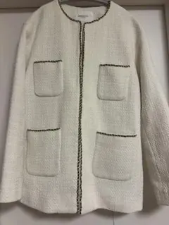 OPAQUE.CLIP⭐︎チェーンツイードジャケット38ホワイト入学式