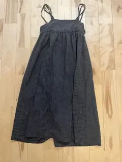 チェックキャミワンピース　グレー✖️ブラック