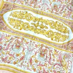 ロエベ　大判　スカーフ　総柄　絵画風　派手柄　金具　シルク　100 ロエベ 大判 スカーフ 総柄 絵画風 派手柄 金具 シルク 100 - メルカリ
