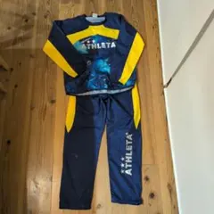 【中古】ATHLETA 上下セット 160 ネイビー/イエロー