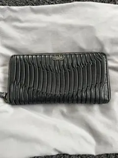 COACH ブラック プリーツ 長財布