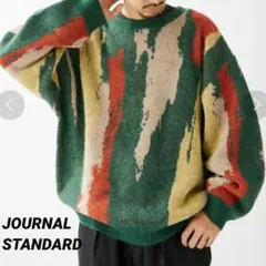 ジャーナルスタンダード モヘヤ混 スプラッシュ柄 クルーネックニット