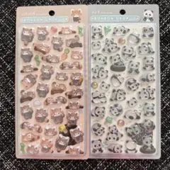 正規品 ボンボンドロップシール レッサーパンダ&パンダ