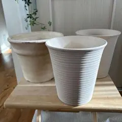 3個 シンプルテラコッタ鉢 植木鉢 ガーデニング 寄せ植え