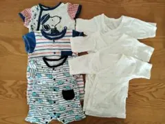 【記名なし】ベビー　ロンパース　肌着　60　6枚セット