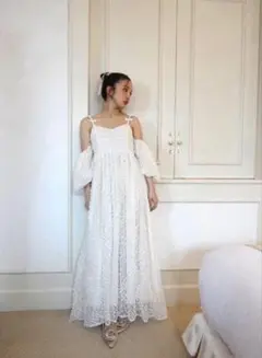極美品】Bibiy. DARLENE SHUSHU DRESS(WHITE) - メルカリ
