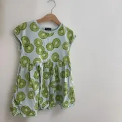 moujonjon キウイ柄 半袖ワンピース 110cm