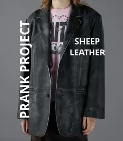 【美品】ウォッシュドレザーテーラードジャケット/Tailored Jacket